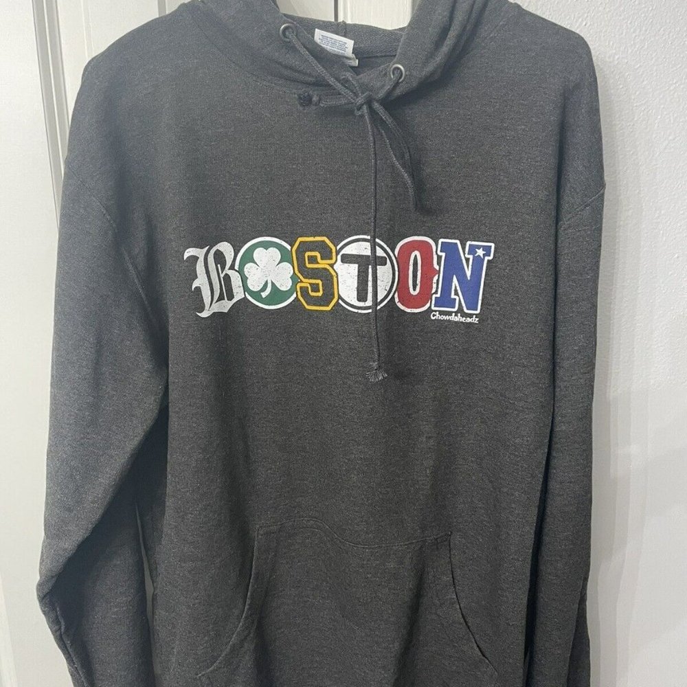 Chowdaheadz Boston Townie Pride Hoodie Celtics Bruins Red Sox Patriots Size XL